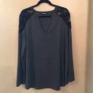 Kameier gray long sleeve T-shirt